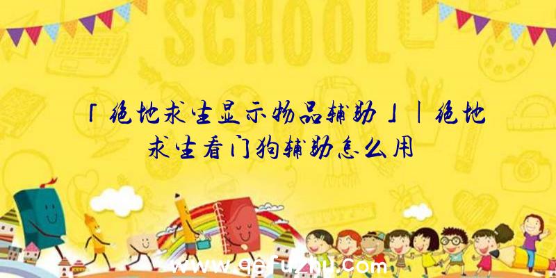 「绝地求生显示物品辅助」|绝地求生看门狗辅助怎么用